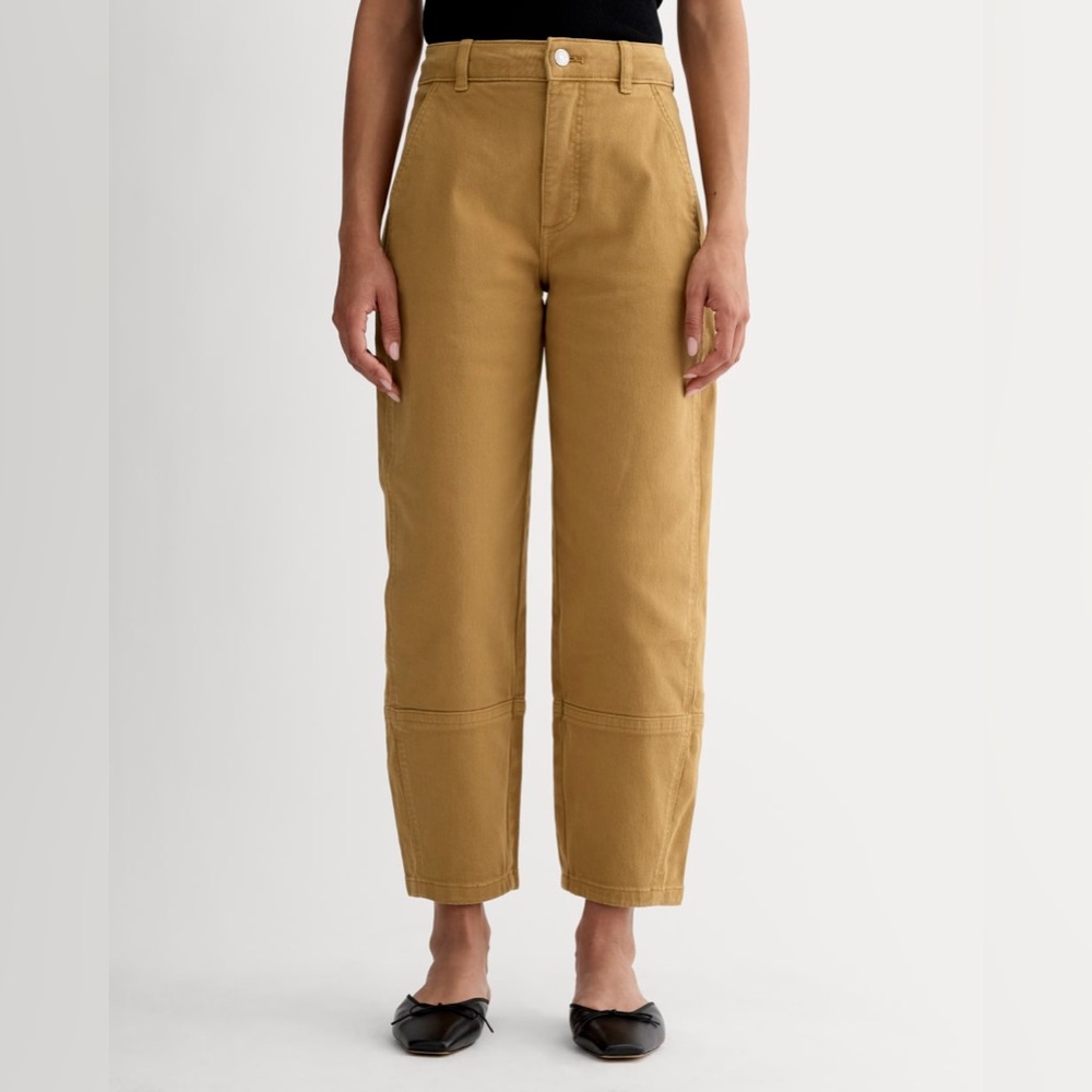 Everlane Straight Crop Utility Pants in Camel